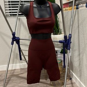 New Two piece bike short yoga set. Size Large